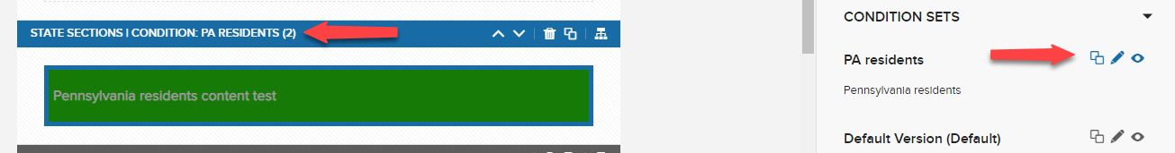 Email Template Condition Set header title