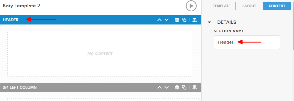 Content tab